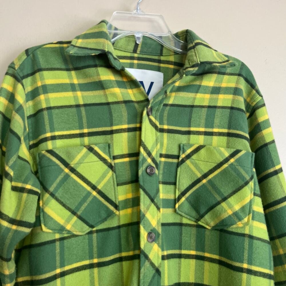 Aviator Nation Plaid Flannel Light Weight Unisex Western Shirt in Avocado Plaid - Picture 5 of 15